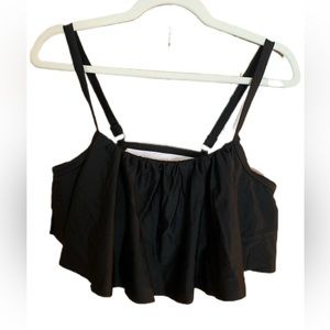 Cupshe Black Ruffle Bikini Top